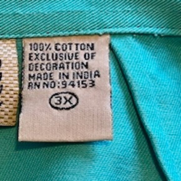 Life Style 3X Woman's Teal Blue lightweight Jacket - Picture 7 of 8